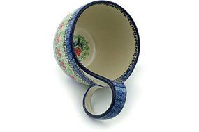 Polish Pottery Bowl with Handles 6-inch Maraschino