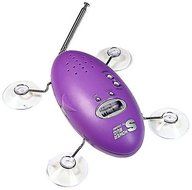 Zadro Purple Shower Bug FM Radio w/ Digital Scan Clock Water-Resistant NEW