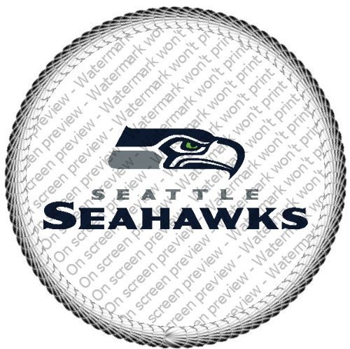 NFL Seattle Seahawks Football Logo Edible Image Cake/Cupcake Topper (8" Round) N3