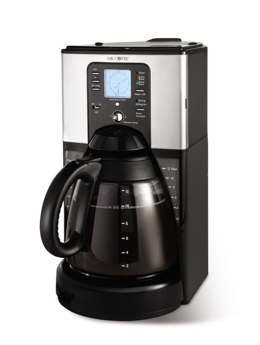 Mr. Coffee FTX41 12-Cup Programmable Coffeemaker, Black and Chrome N3