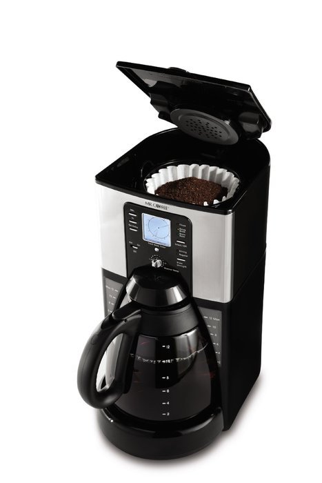 Mr. Coffee FTX41 12-Cup Programmable Coffeemaker, Black and Chrome N4