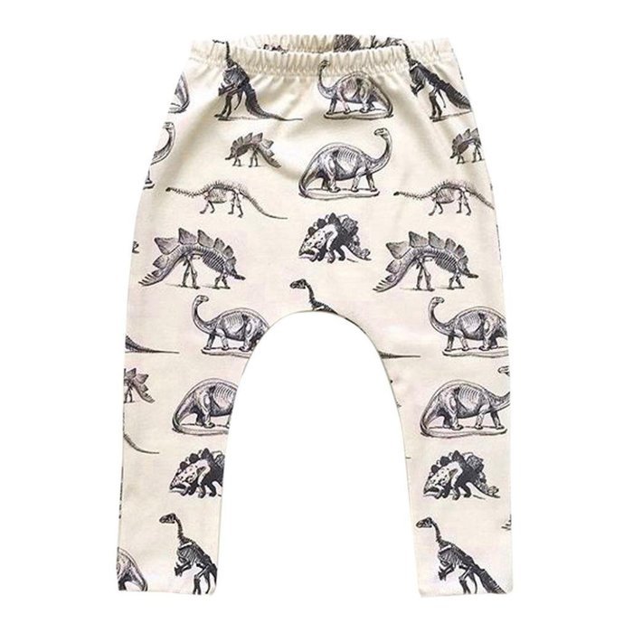 Trousers,BeautyVan Toddler Kid Boy Dinosaurs Print Elasticity Long Pants Lovely Harem Trousers (3T, Beige) N4