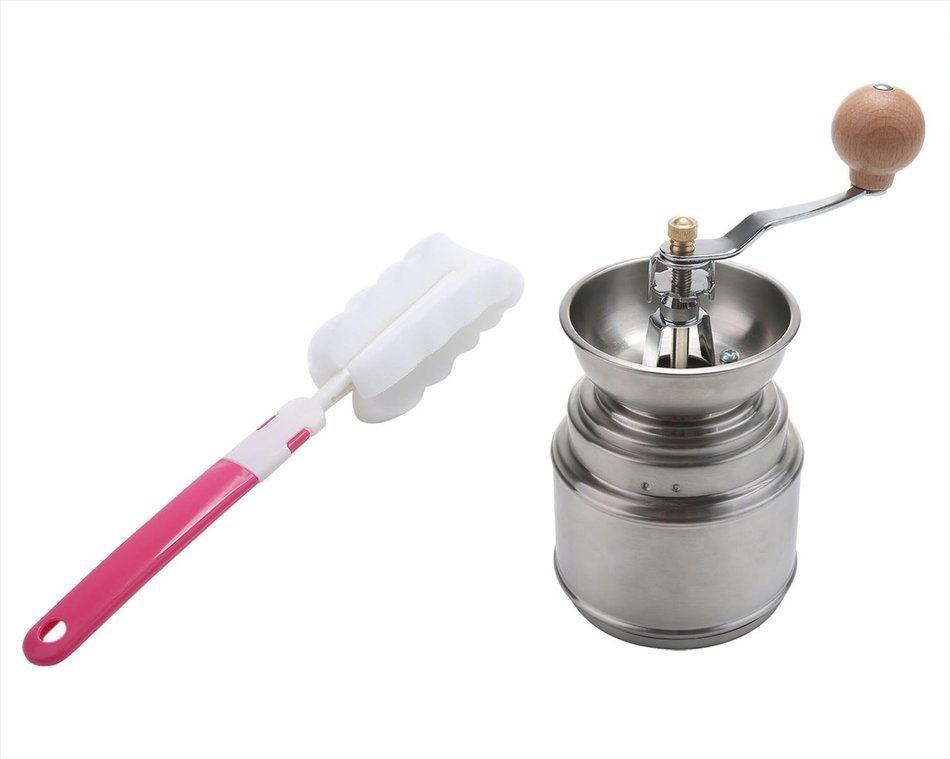 niceEshop(TM) Manual Coffee Grinder Coffee Mill Grinding Mill Pepper Grinder Bean Grinder with Cleaning Brush,... N6