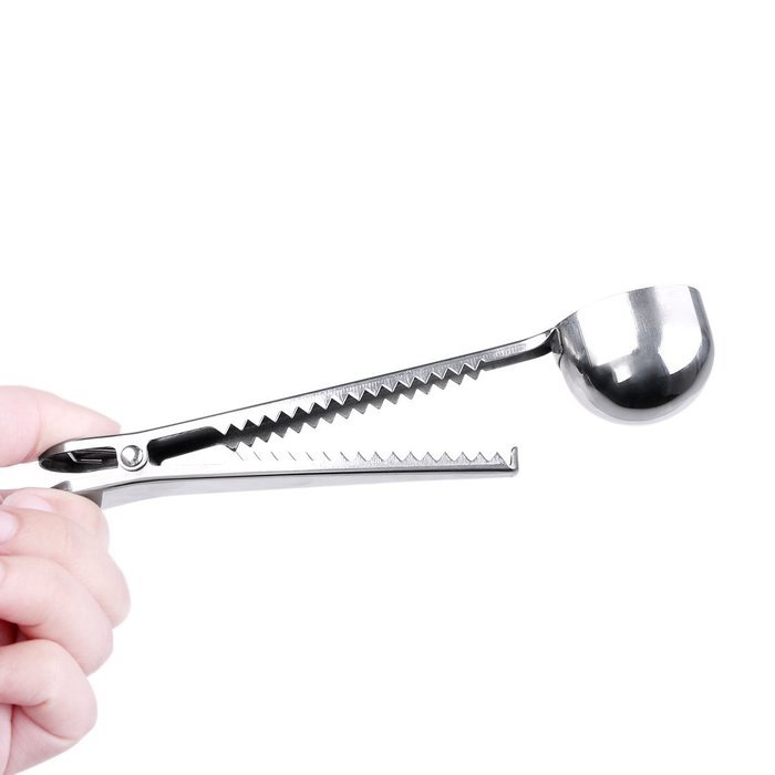 Delidge Coffee Scoop/Spoon with Bag Clip, Stainless Steel Measuring Your Exact Coffee Grounds &ndash; One Teaspoon for... N2