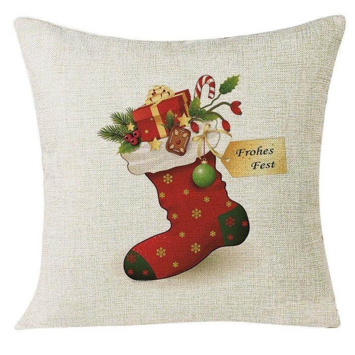Christmas Pillow Case,Beautyvan Xmas Christmas Festival Sofa Home Decoration Socks Pillow Case Cushion Cover (L) N9