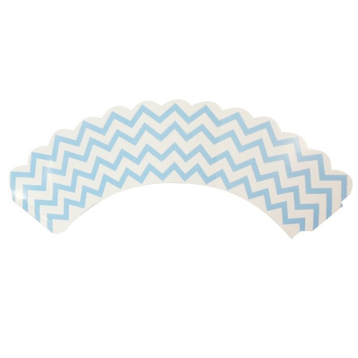 AllyDrew Standard Size Chevron Cupcake Wrappers (Set of 20), Orange N13