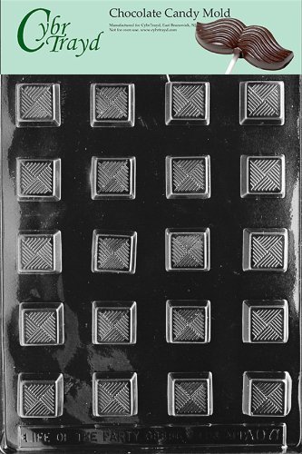 Cybrtrayd AO071 Traditional Square Chocolate Candy Mold with Exclusive Cybrtrayd Copyrighted Chocolate Molding...