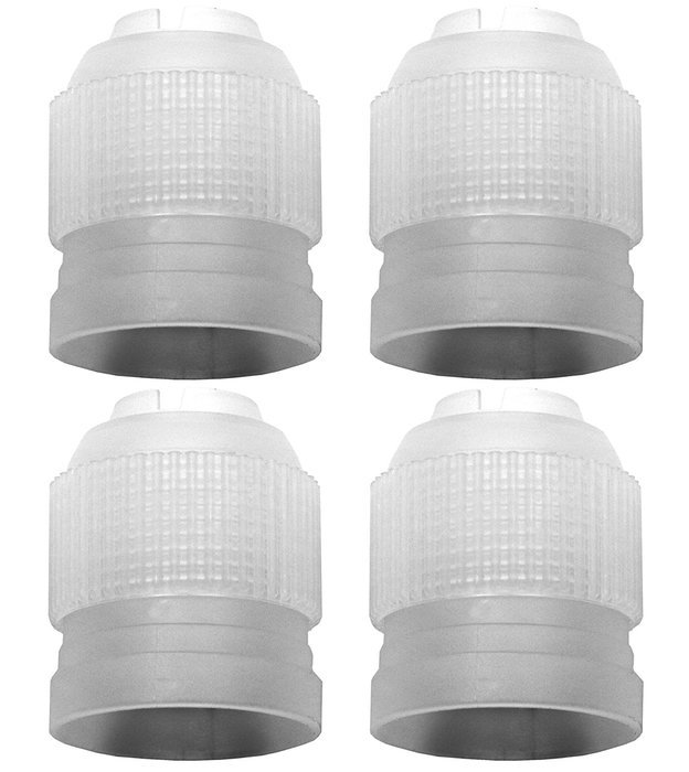 LiveEco Russian Piping Tip Couplers | 4-Pack | For Large Size Icing Nozzles | Quickly & Easily Attach and Swap... N5