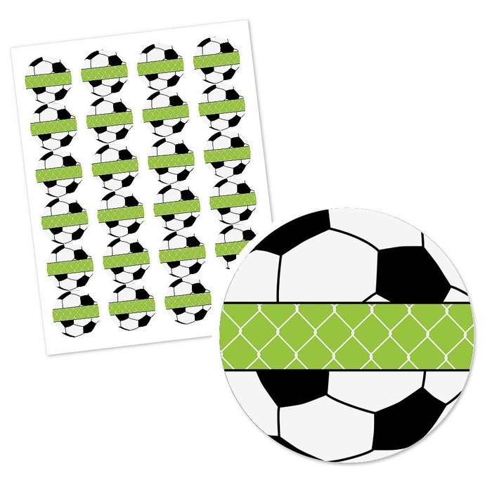 GOAAAL! - Soccer - Cupcake Wrapper & Pick Party Kit - Set of 24