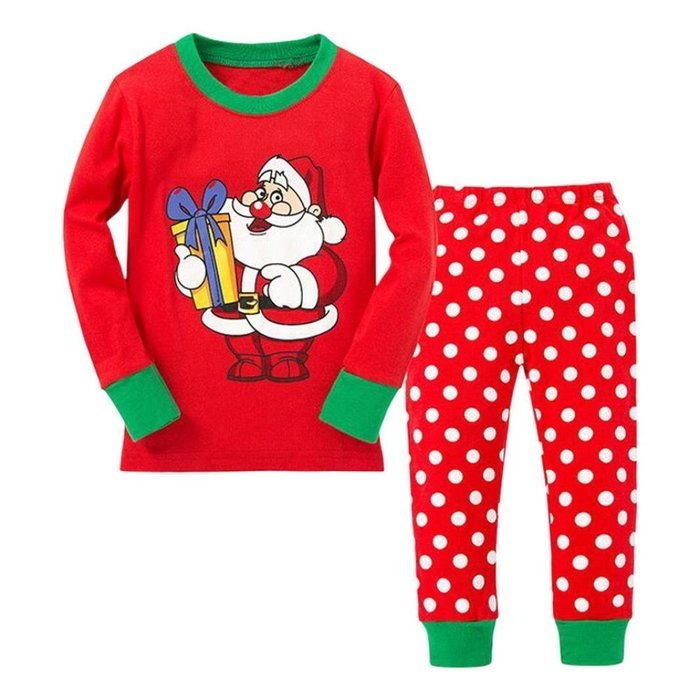 Clothes Set ,BeautyVan Baby Kid Outfit Clothes Christmas Santa Claus T-shirt Top+Dot Long Pants Suit (3T, red) N5