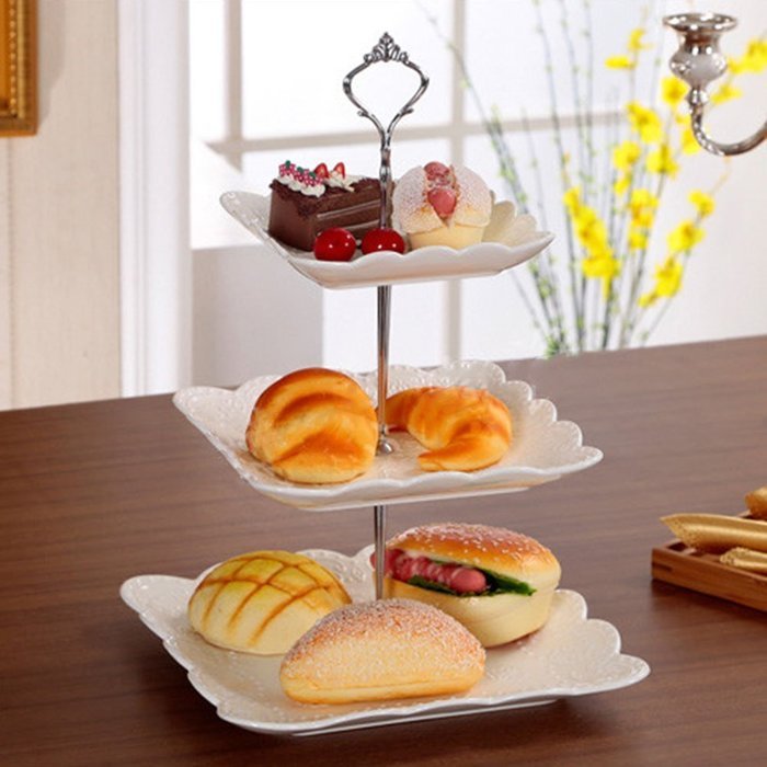 St Elias 3 Tier Stainless Steel Round Cupcake Stand Wedding Birthday Cake Display Tower N5