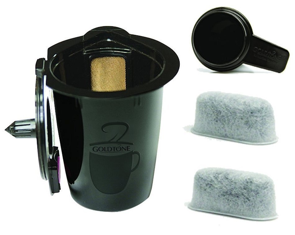 GoldTone Karafe-Plus Reusable Coffee Filter, Fits Keurig 2.0 Brewers Kit: 1 Simple Scoop & 2 FWA 200 Water Filters N4