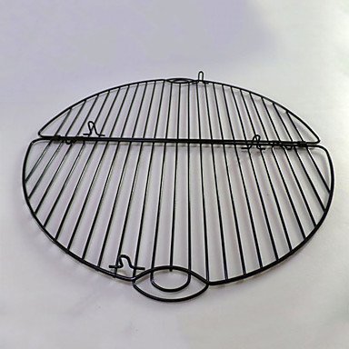 Sher Foldable Round Cake Cooling Rack for Cake Bread Cupcake Baking Tool Nonstick Coated Carbon Steel Black Color N4