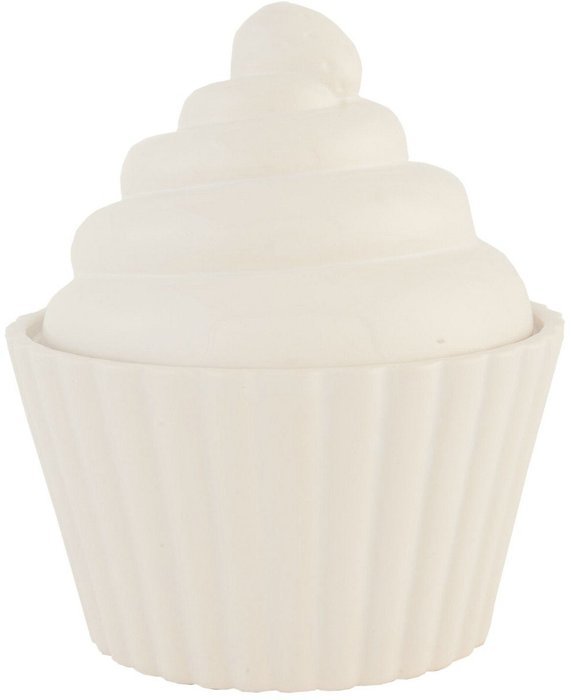 Clayre & Eef Cup Cake Tin Ceramic White Large Size