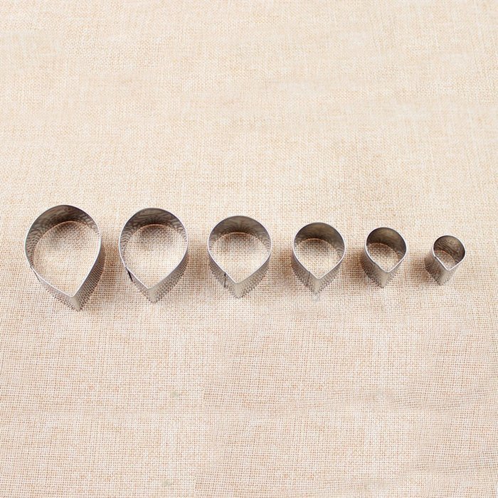 MuLuo 6pcs Stainless Steel Cake Mold Process Decorative Flower Sugar Tool N2
