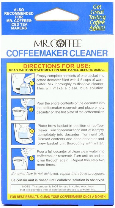 Mr. Coffee Coffeemaker Cleaner for All Automatic Drip Coffeemakers, 2-Ounce Box (Pack of 9) N7