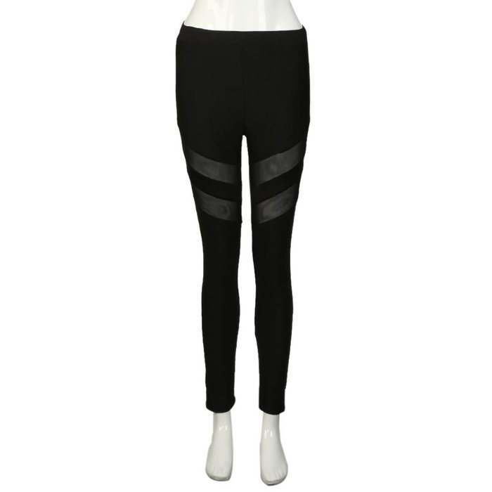 PHOTNO Women High Waist Skinny Leggings of Patchwork Mesh Push Up Yoga Pants N8