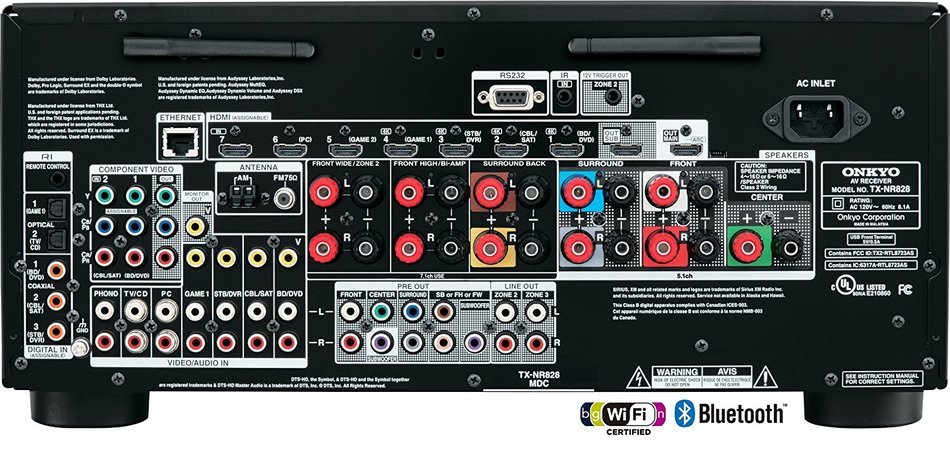 Onkyo TX-NR828 7.2-Channel Wireless Network A/V Receiver N3