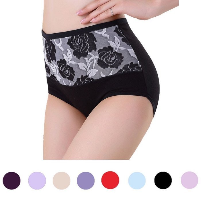 Underpants ，Beautyvan Comfortable High Waist Cotton Women Briefs Healthy Panties Underwear Plus Size (L, Red) N4