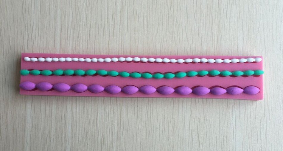 Anyana Three Strings Of Pearls Silicone Fondant Mold Cake Decorating Pastry Gum Pastry Tool Kitchen Tool Sugar... N5