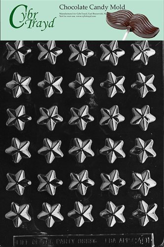 Cybrtrayd C401 Bite Size Stars Life of the Party Chocolate Candy Mold with Exclusive Cybrtrayd Copyrighted Chocolate...