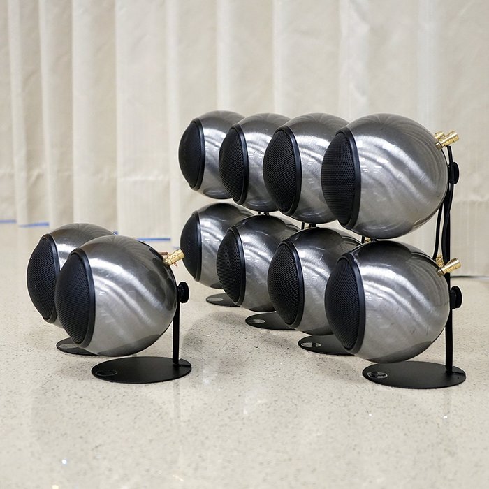 Orb Audio 5.1 Home Theater Speaker System (Mod2X and subONE) in Hand Polished Steel N8