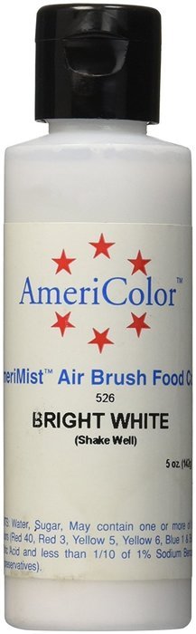 Americolor Airbrush Cake Decorating color, 5-Ounce, Amerimist Bright White