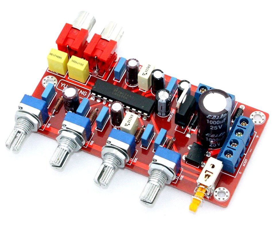 LM1036 Preamplifier Tone Board with Volume Controler Capcitor 1000UF/25V