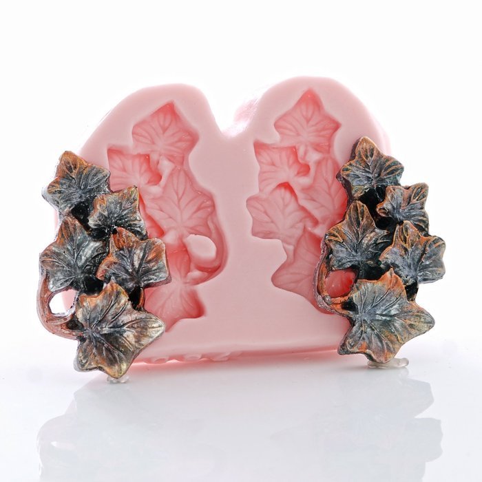 Ivy Leaf Cluster Silicone Mold Food Safe Fondant, Chocolate, Candy, Resin, Polymer Clay Mold N5