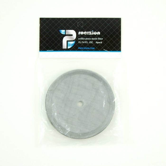 Universal Replacement Filter for French Press - 34 oz. / 8 Cup Press (6 Pack) - Fits Most Other Coffee Presses... N4
