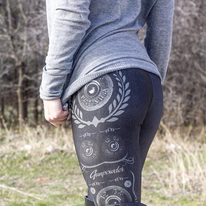 PHOTNO Fashion Women Skinny Printed Stretchy Pants Leggings N42