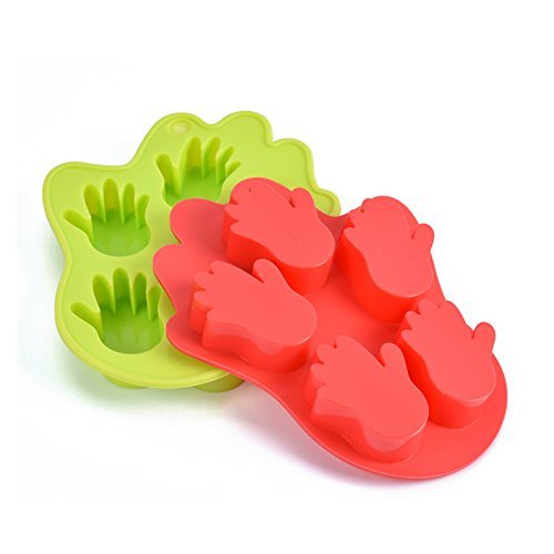 Always Your Chef 2 Pack 5-Cavity Silicone Candy Molds & Chocolates Molds & Ice Cube Trays, MINI Cupcake Baking... N4