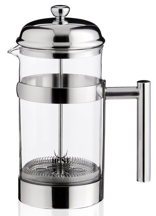 Hunt Brothers French Press Coffee Maker 8 Cups/4 Mug, 1L, 34 oz | Best Coffee Press Pot, Heat Resistant Glass... N5
