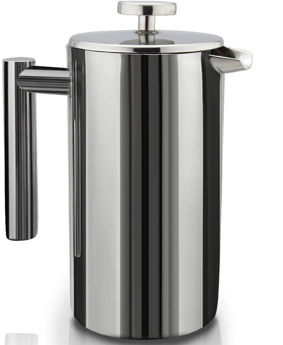 SterlingPro Double Wall Stainless Steel French Coffee Press, 1 Liter N4