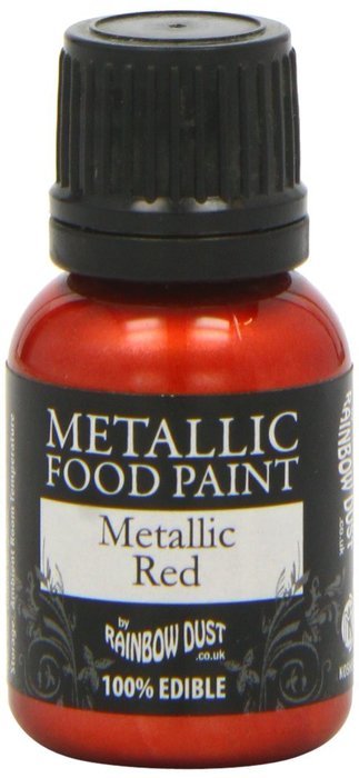 1 X Metallic Red Food Paint N3