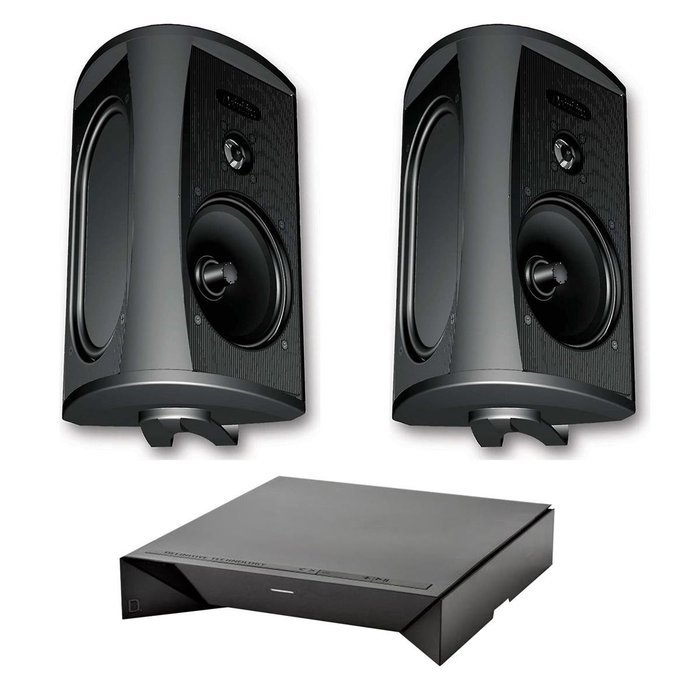 Definitive Technology AW 5500 All Weather Speakers with W Adapt Wireless Streaming Adapter (Black) N2