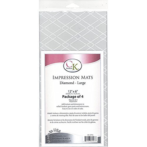 Diamond Quilted Impression Mats Set of 4 Large
