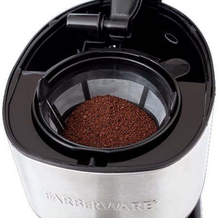 Farberware 5-Cup Programmable Coffee Maker, Black & Stainless N3