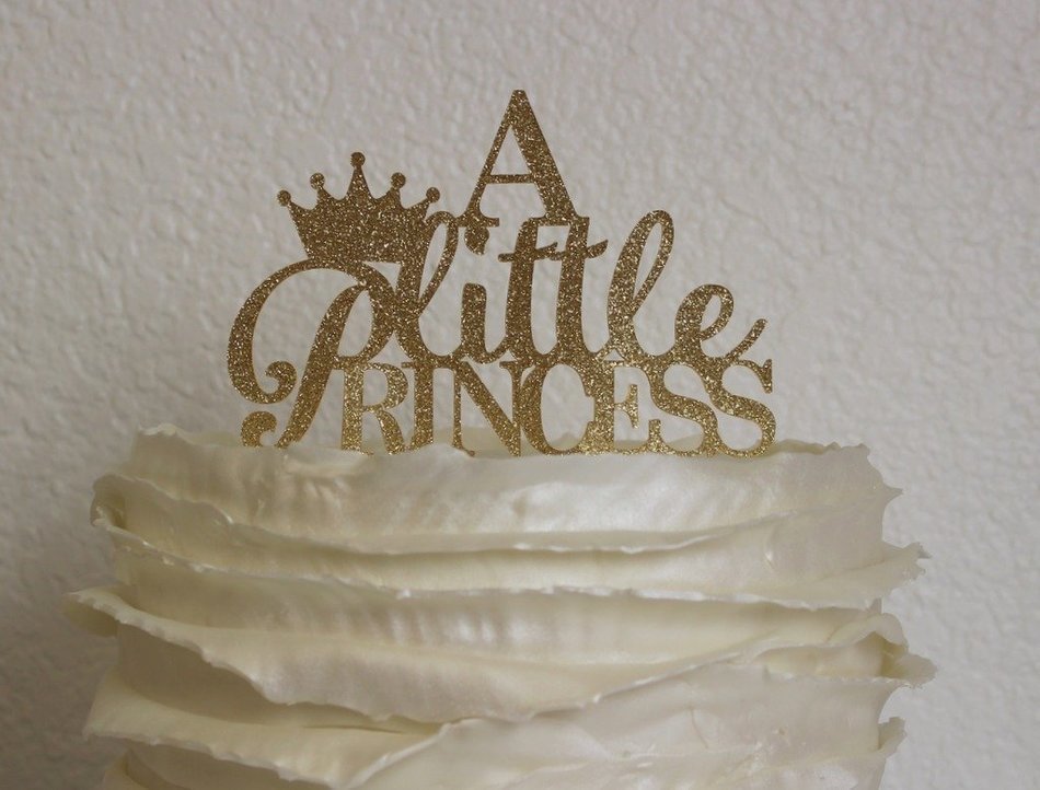 All About Details Gold A Little Princess Cake Topper N2