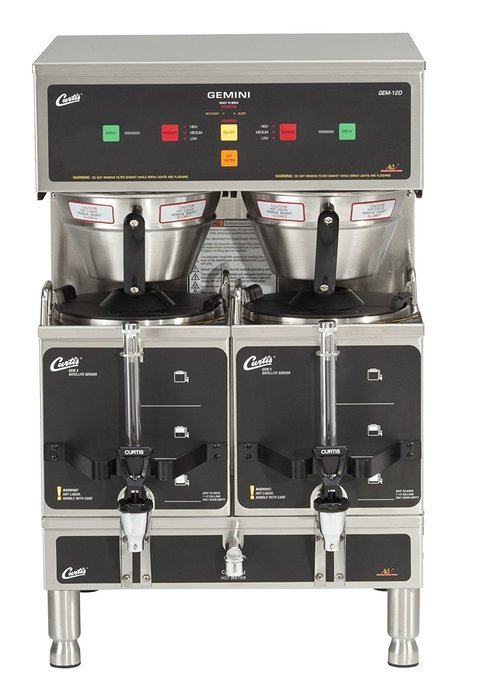 Wilbur Curtis Gemini Twin Coffee Brewer, ADS Digital, 1.5 Gal. - Commercial Coffee Brewer - GEM-12D-10 (Each)
