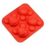 CharmTM Mickey Mouse 4 Cavity Silicone Mold Mini Cake Cupcake Chocolate Birthday Party