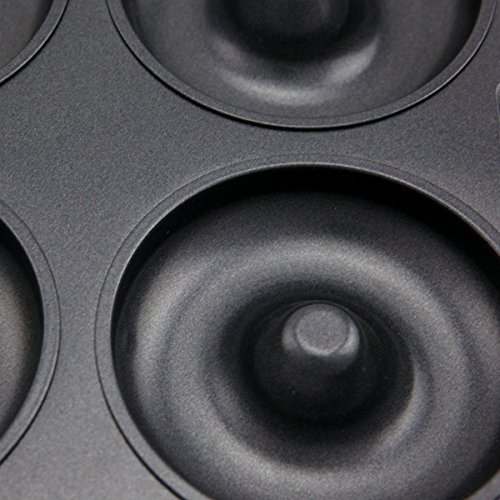 6 Cavities Holes Nonstick Carbon Steel Doughnut Mold Mould Cake Biscuit Pan Molds N3