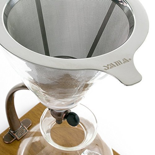 Yama Silverton Hot or Cold Coffee Dripper, Copper/Wood 18 oz. by Yama N2