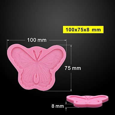 Sher Beautiful 3D Butterfly Silicone Mold,Fondant Molds for Soap,Candy,Chocolate,Cake Wedding Decoration Bakeware N2
