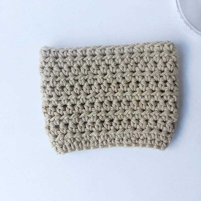 Mason Jar Cover Pint Size Cotton Beige N2