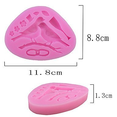 Sher Huangmei Magpie Type Candy Fondant Cake Molds For The Kitchen Baking Molds 11.88.81.3cm N2