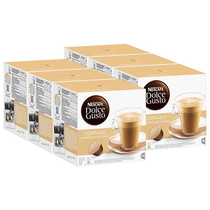 Nescaf&eacute; Dolce Gusto Cortado Espresso Macchiato, Pack of 6, 6 x 16 Capsules