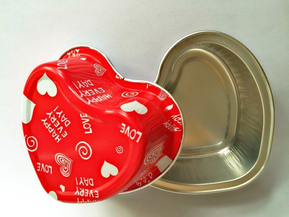 KEISEN 3 2/5" mini cordate Disposable Aluminum Foil Cups 100ml for Muffin Cupcake Baking Bake Utility Ramekin... N8