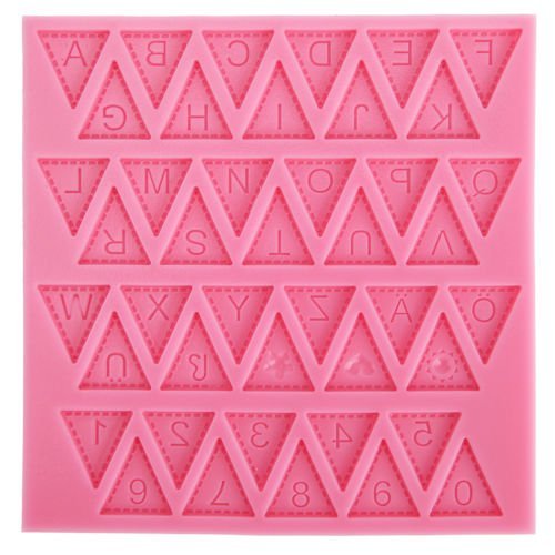 Anyana Silicone Fondant Mould Sugarcraft Cake Decorating Bunting Alphabet Number N5