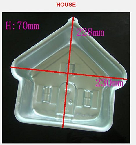 Aluminum Alloy Castle House Cake Moulds Pan Dish Tin Birthday Party Cake Decorating Tools